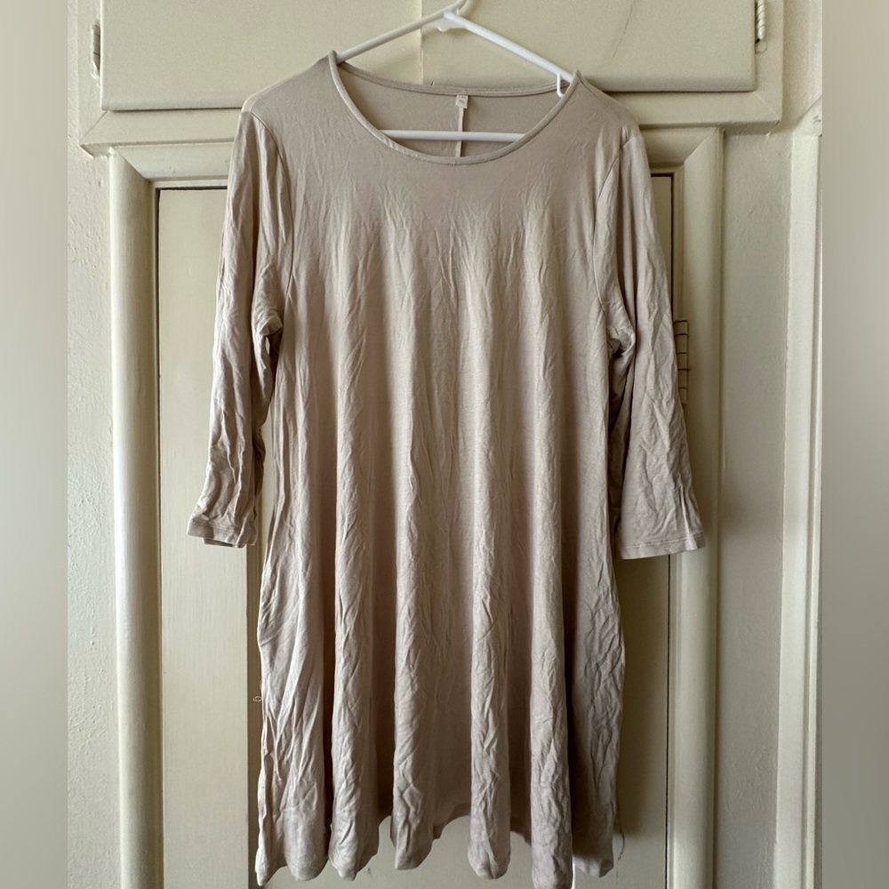 Cream LSL Dress, Size L